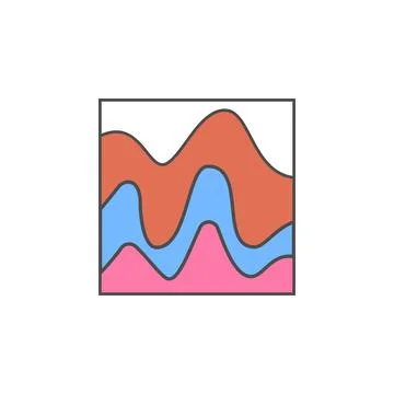 Diagram with areas icon. Element of colored charts and diagrams for mobile Stock Illustration