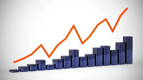 Diagram with arrow Stock Footage 24615901