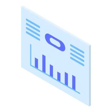 Diagram bar panel icon, isometric style Stock Illustration