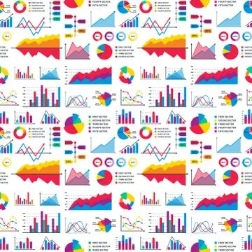Diagram chart graph elements vector business infographic flow sheet data Stock Illustration