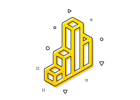 Diagram chart icon. Column 3d graph sign. Vector Stock Illustration
