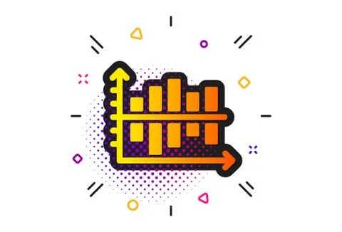 Diagram chart icon. Column graph sign. Vector Illustrazione stock