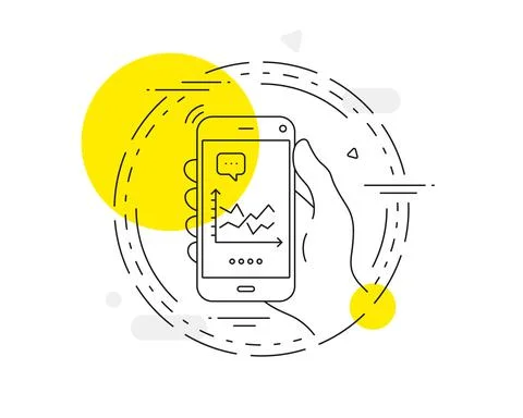 Diagram chart line icon. Presentation graph sign. Vector Illustrazione stock