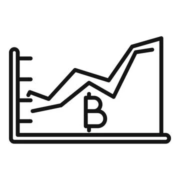 Diagram data icon outline vector. Digital decline Stock Illustration
