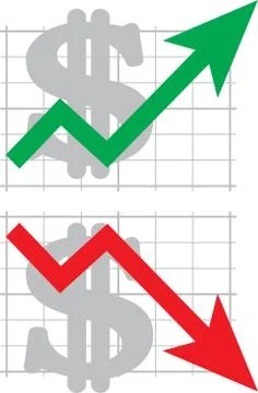 The diagram of an exchange rate. Stock Illustration
