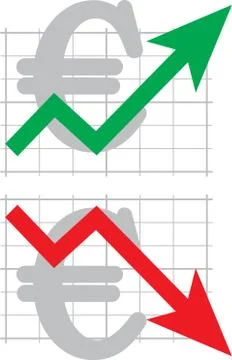 The diagram of an exchange rate. Stock Illustration