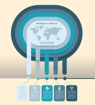 Diagram with five options Stock Illustration