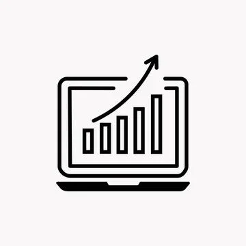 Diagram flat icon. Thin line signs for design logo, Diagram outline pictogram. Stock Illustration