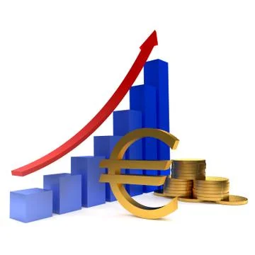 Diagram of golden coins Stock Illustration