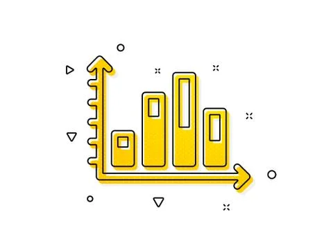 Diagram graph icon. Column chart sign. Vector Stock Illustration