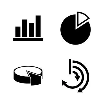Diagram graphs. Simple Related Vector Icons Illustrazione stock