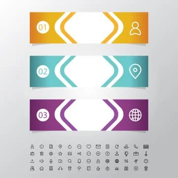 Diagram Info Graphics. Vector Template 3 Positions Stock Illustration
