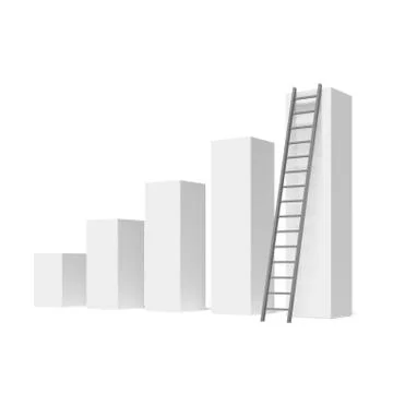 Diagram with  ladder 스톡 일러스트