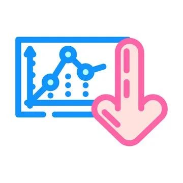 Diagram loading statistical data color icon vector illustration Illustrazione stock