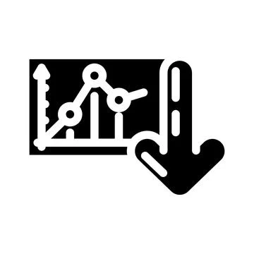 Diagram loading statistical data glyph icon vector illustration 스톡 일러스트
