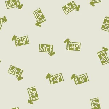 Diagram loading statistical data glyph vector seamless pattern Stock Illustration