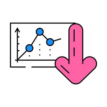 Diagram loading statistical data icon color illustration 스톡 일러스트