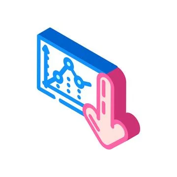 Diagram loading statistical data isometric icon vector illustration Illustrazione stock