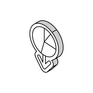 Diagram loading statistical data isometric icon vector illustration Stock Illustration
