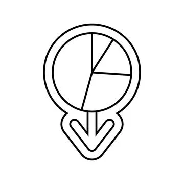 Diagram loading statistical data line icon vector illustration 스톡 일러스트