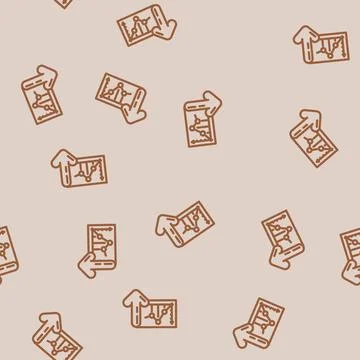 Diagram loading statistical data line vector seamless pattern Stock Illustration