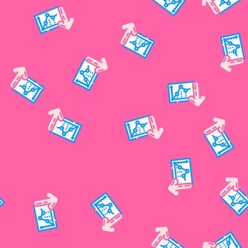 Diagram loading statistical data vector seamless pattern Illustrazione stock