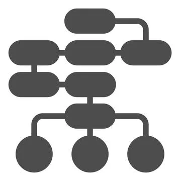 Diagram of logic, sequence or interactions, algorithm solid icon, web concept Stock Illustration