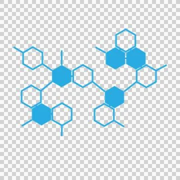 Diagram of molecular structure Stock Illustration
