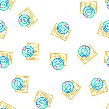 Diagram money vector seamless pattern Stockillustratie