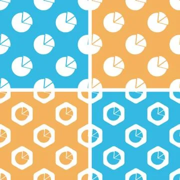 Diagram pattern set, colored 스톡 일러스트