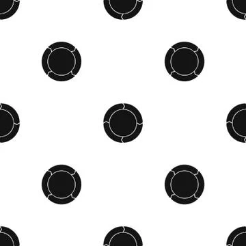 Diagram pie chart with arrows pattern seamless black Stock Illustration