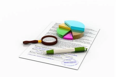Diagram with report Stock Illustration