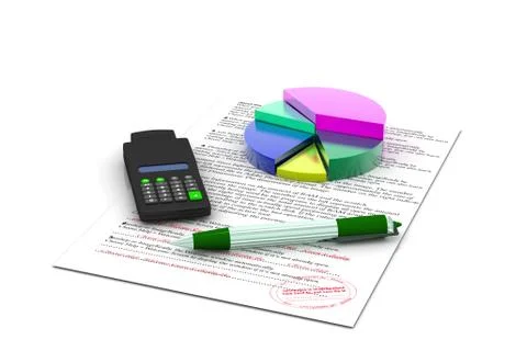 Diagram with report Stock Illustration