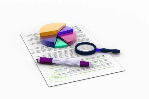 Diagram with report Stock-Illustration