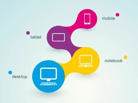Diagram for responsive webdesign Illustrazione stock