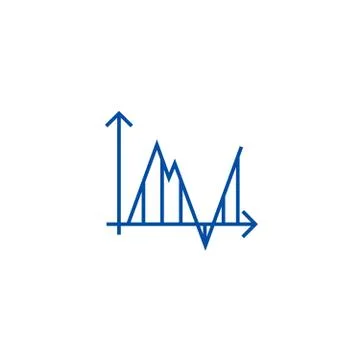 Diagram, timeline,spectrogram line icon concept. Diagram, timeline,spectrogram Stock Illustration