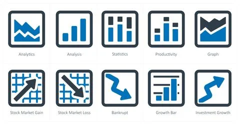 Diagrams as analytics, analysis, statistics Stock Illustration