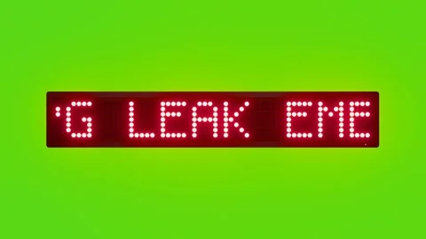 DIAL 1906 – LPG LEAK EMERGENCY (INDIA) Scrolling Red Dot Matrix LED Text Stock Footage 317364759