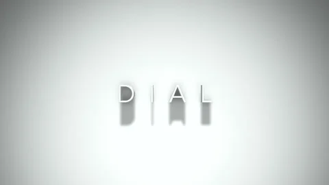 Dial 3D title animation with shadows on a white background Stock Footage 296908478