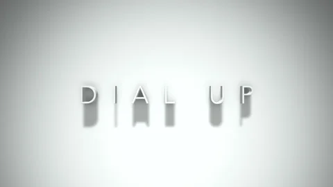 Dial up 3D title animation with shadows on a white background Stock Footage 297384144