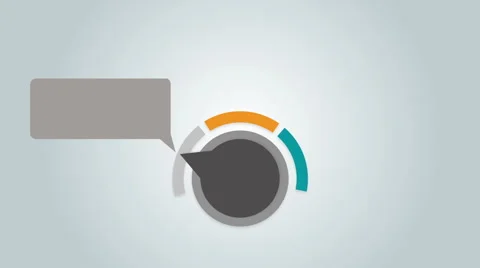 Dial arrow indicate text box diagram 2 Stock Footage 59193190