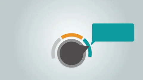 Dial arrow indicate text box diagram 3 Stock Footage 59193201