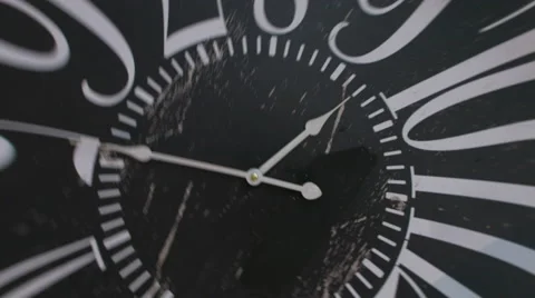 The dial blurrier arrows on the clock.  Stock Footage 59720015