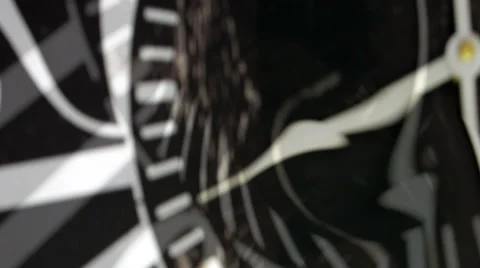 The dial blurrier arrows on the clock.  Stock Footage 59737386