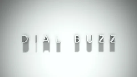 Dial buzz 3D title animation with shadows on a white background Stock Footage 297384908