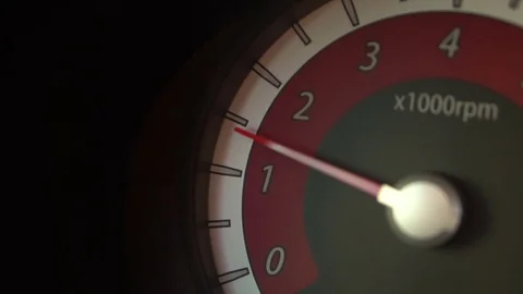 Dial of the car tachometer. the arrow moves. Slow motion Video stock 80059127