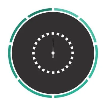 Dial clock computer symbol Stockillustratie