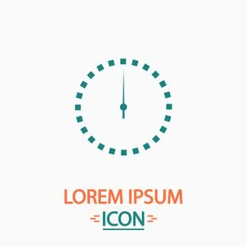 Dial clock computer symbol Stock Illustration