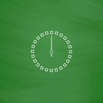 Dial clock computer symbol Stock Illustration