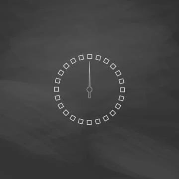 Dial clock computer symbol Stock Illustration